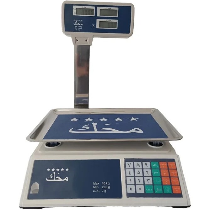ترازو فروشگاهی محک ظرفیت ۴۰ کیلوگرم علمکدار